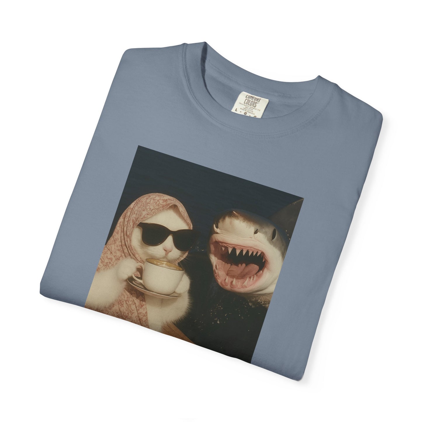 Unbothered Cat & Shark