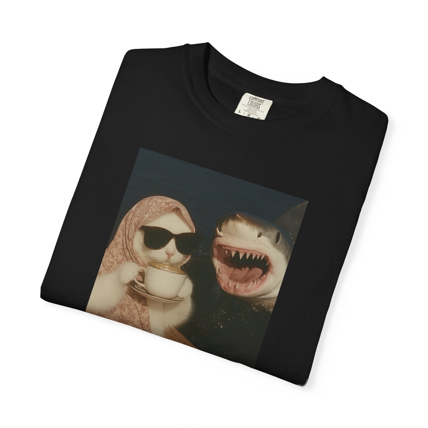 Unbothered Cat & Shark