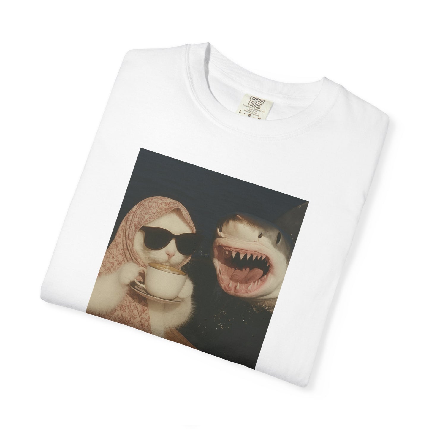 Unbothered Cat & Shark