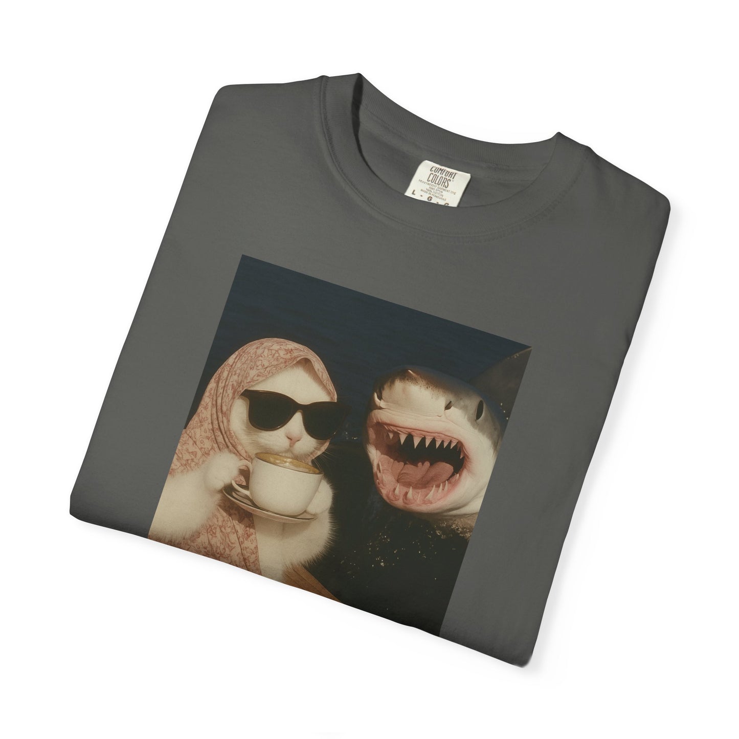 Unbothered Cat & Shark