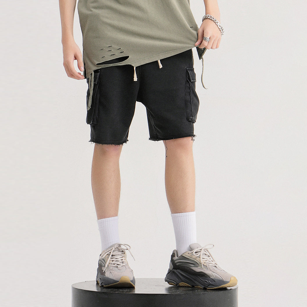 Urban Edge Distressed Cargo Shorts