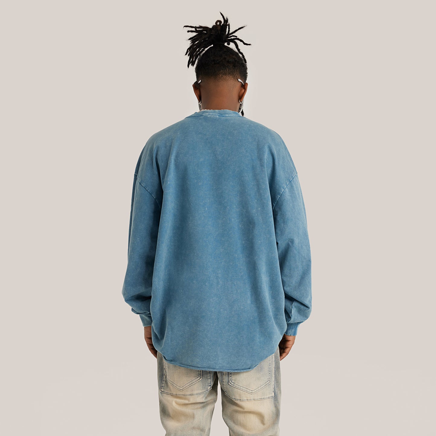 Vintage Vibe Raw Hem Long Sleeve