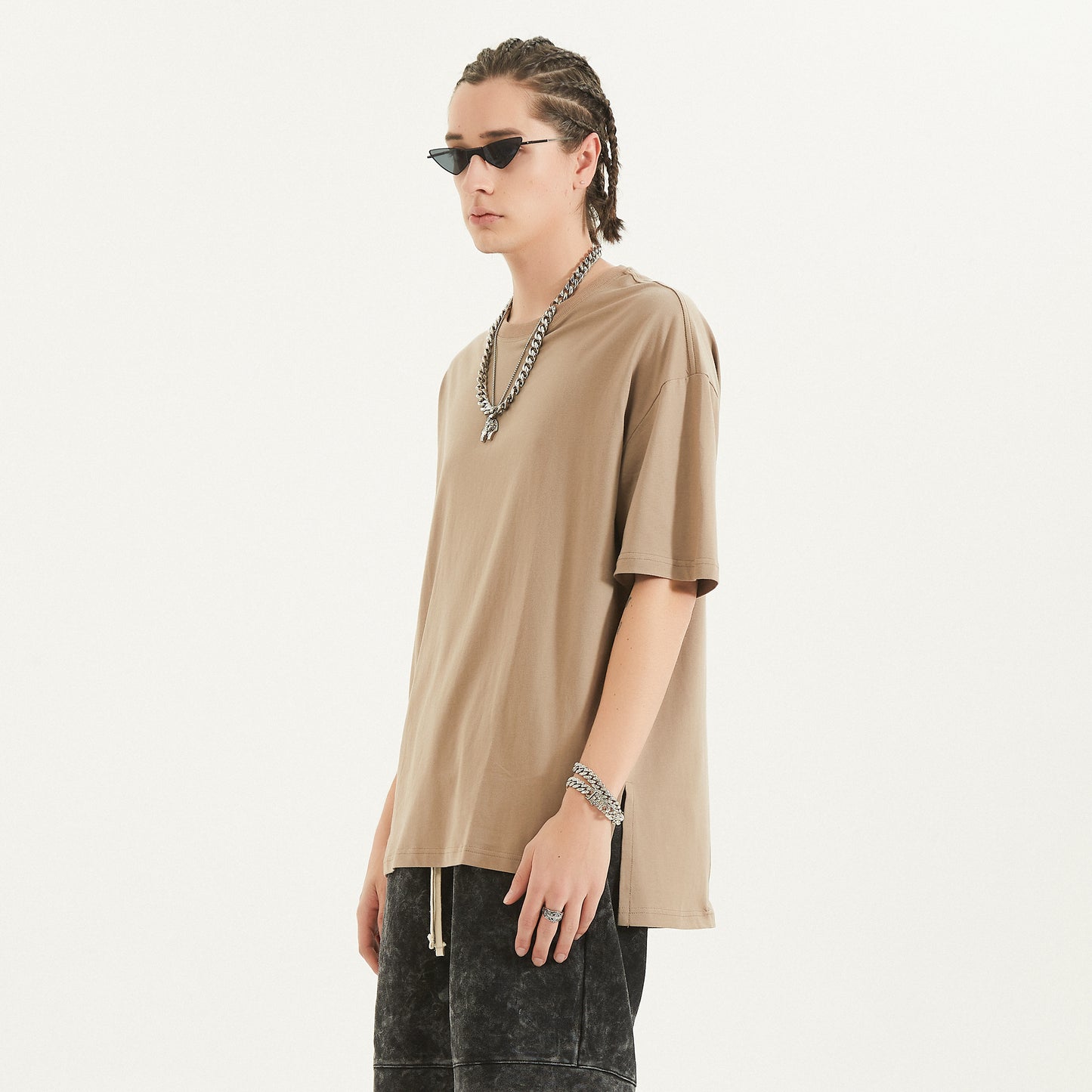 Slit Hem EarthTone Tee