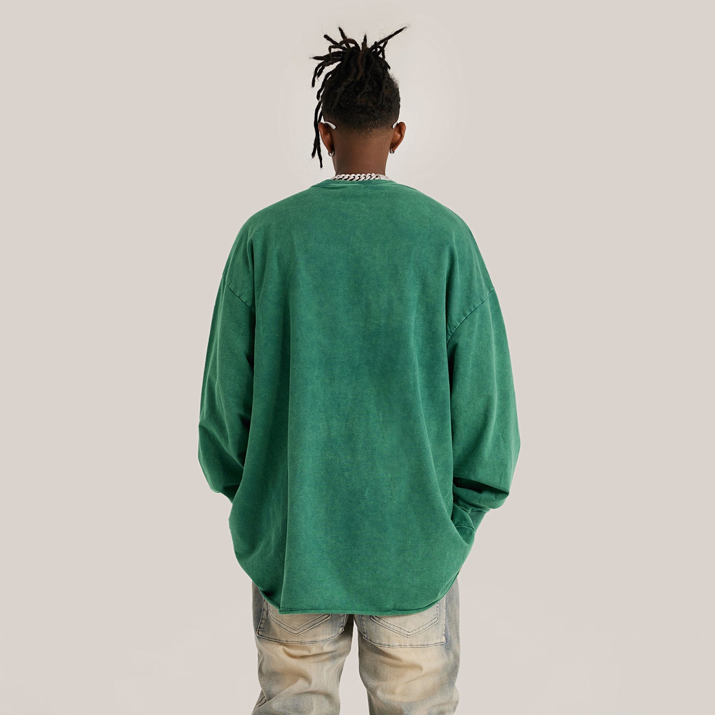 Vintage Vibe Raw Hem Long Sleeve