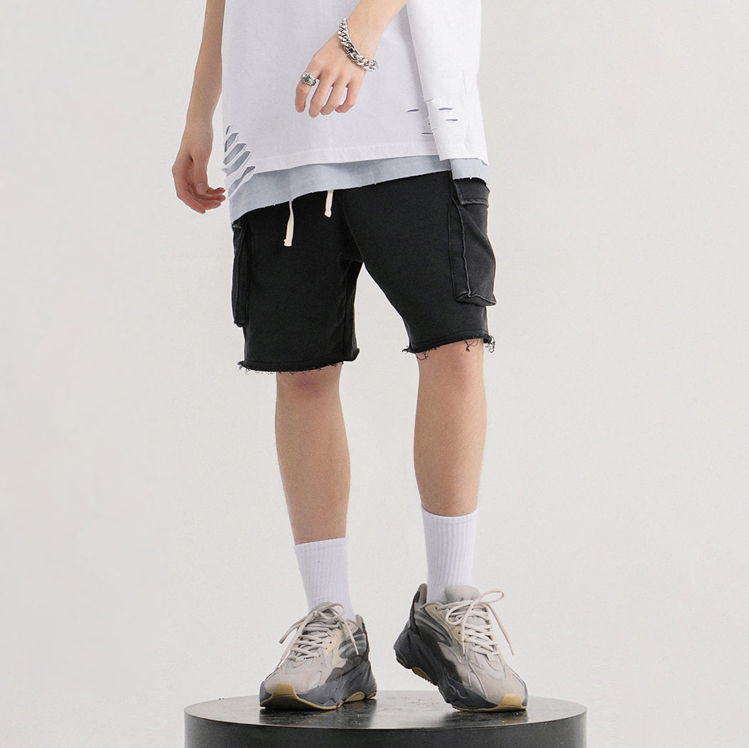 Urban Edge Distressed Cargo Shorts