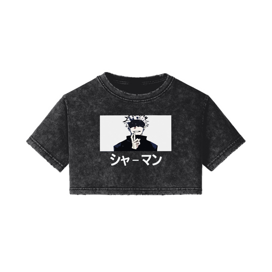 JJK Satoru Gojo Vintage Cropped Tee