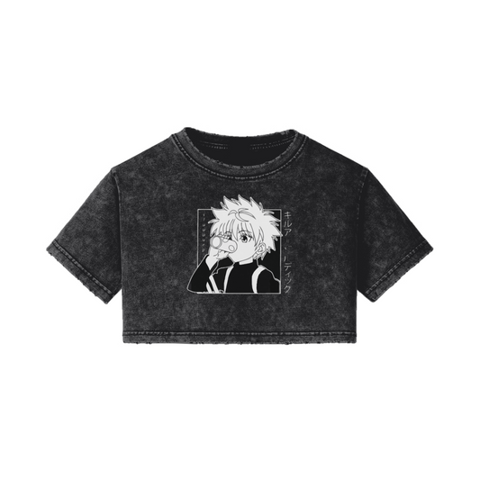 Killua Zoldyck Vintage Cropped Tee