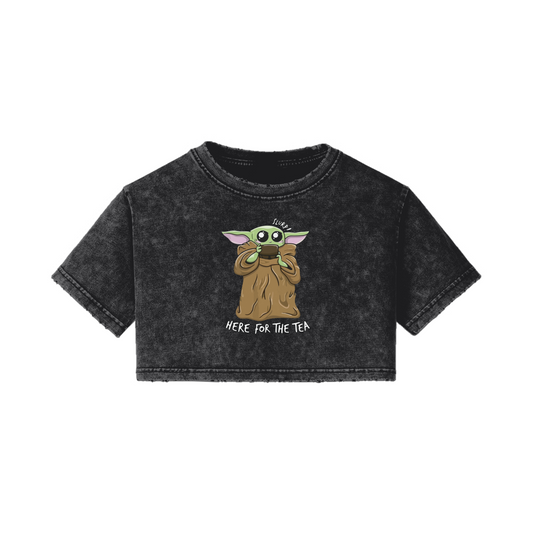 Baby Yoda Vintage Cropped Tee