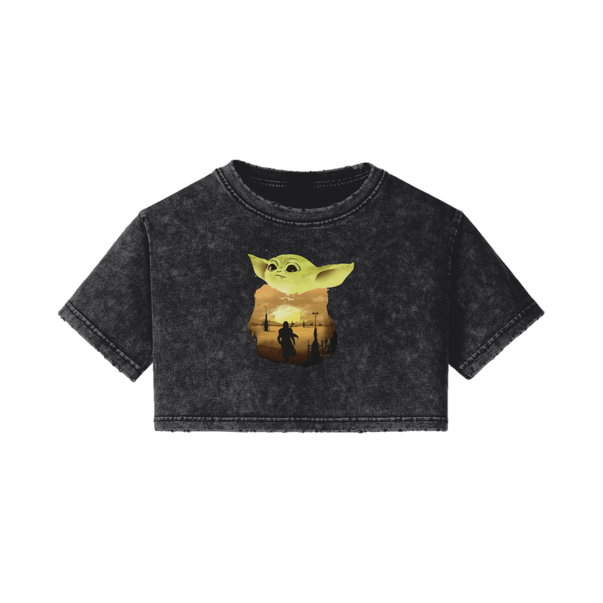 Baby Yoda v2 Vintage Cropped Tee