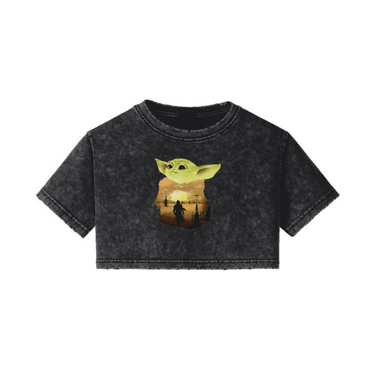 Baby Yoda v2 Vintage Cropped Tee