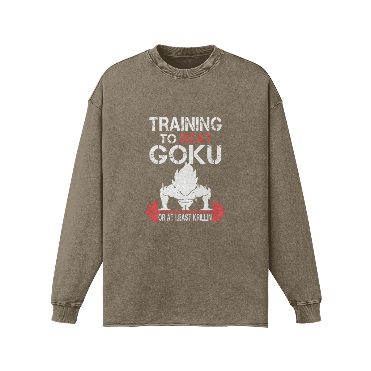 Training To Beat Goku Vintage Long Sleeve