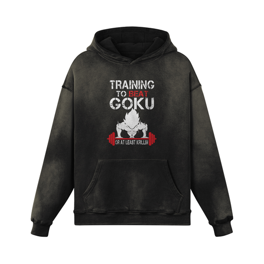 Training To Beat Goku Vintage Hoodie